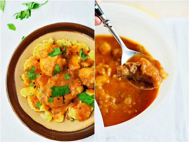 Pollo en una salsa italiana sabrosa y con un toque picante